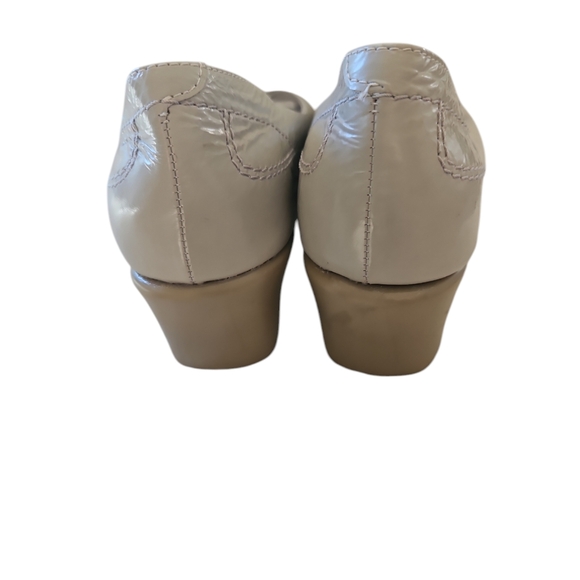 Adam's Flex VERO CUOIO Women Peep Toe Leather upper Low block Flat Shoes Size 9 - Picture 7 of 11